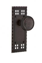 Nostalgic Warehouse 714723 - Nostalgic Warehouse Craftsman Plate Privacy Craftsman Door Knob in Timeless Bronze