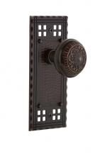 Nostalgic Warehouse 714738 - Nostalgic Warehouse Craftsman Plate Privacy Egg & Dart Door Knob in Timeless Bronze