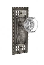 Nostalgic Warehouse 714790 - Nostalgic Warehouse Craftsman Plate Privacy Waldorf Door Knob in Antique Pewter