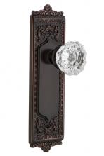 Nostalgic Warehouse 714973 - Nostalgic Warehouse Egg & Dart Plate Privacy Crystal Glass Door Knob in Timeless Bronze