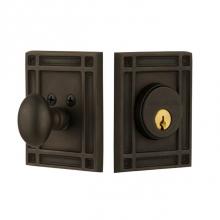 Nostalgic Warehouse 715138 - Nostalgic Warehouse Mission Plate Single Cylinder Deadbolt in Oil-Rubbed Bronze