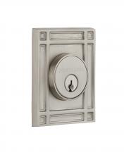 Nostalgic Warehouse 715157 - Nostalgic Warehouse Mission Plate Double Cylinder Deadbolt in Satin Nickel