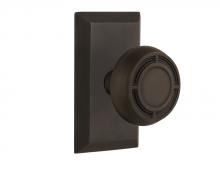 Nostalgic Warehouse 715204 - Nostalgic Warehouse Studio Plate Passage Mission Door Knob in Oil-Rubbed Bronze