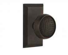 Nostalgic Warehouse 715224 - Nostalgic Warehouse Studio Plate Privacy Craftsman Door Knob in Oil-Rubbed Bronze