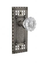 Nostalgic Warehouse 715231 - Nostalgic Warehouse Craftsman Plate Passage Crystal Glass Door Knob in Antique Pewter