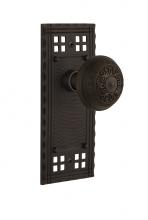 Nostalgic Warehouse 715236 - Nostalgic Warehouse Craftsman Plate Passage Egg & Dart Door Knob in Oil-Rubbed Bronze