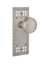 Nostalgic Warehouse 715289 - Nostalgic Warehouse Craftsman Plate Passage Craftsman Door Knob in Satin Nickel