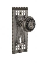 Nostalgic Warehouse 715307 - Nostalgic Warehouse Craftsman Plate with Keyhole Passage Meadows Door Knob in Antique Pewter