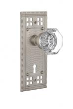 Nostalgic Warehouse 715321 - Nostalgic Warehouse Craftsman Plate with Keyhole Passage Waldorf Door Knob in Satin Nickel
