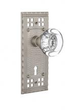 Nostalgic Warehouse 715349 - Nostalgic Warehouse Craftsman Plate with Keyhole Passage Round Clear Crystal Glass Door Knob in Sa