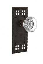 Nostalgic Warehouse 715512 - Nostalgic Warehouse Craftsman Plate Double Dummy Waldorf Door Knob in Oil-Rubbed Bronze