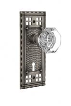 Nostalgic Warehouse 715575 - Nostalgic Warehouse Craftsman Plate with Keyhole Double Dummy Waldorf Door Knob in Antique Pewter