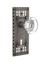 Nostalgic Warehouse 715603 - Nostalgic Warehouse Craftsman Plate with Keyhole Double Dummy Round Clear Crystal Glass Door Knob