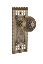 Nostalgic Warehouse 715618 - Nostalgic Warehouse Craftsman Plate Privacy Egg & Dart Door Knob in Antique Brass