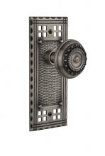 Nostalgic Warehouse 715627 - Nostalgic Warehouse Craftsman Plate Privacy Meadows Door Knob in Antique Pewter
