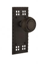 Nostalgic Warehouse 715676 - Nostalgic Warehouse Craftsman Plate Privacy Mission Door Knob in Oil-Rubbed Bronze