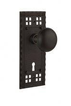 Nostalgic Warehouse 715760 - Nostalgic Warehouse Craftsman Plate Interior Mortise New York Door Knob in Oil-Rubbed Bronze