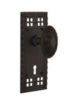 Nostalgic Warehouse 715764 - Nostalgic Warehouse Craftsman Plate Interior Mortise Victorian Door Knob in Oil-Rubbed Bronze