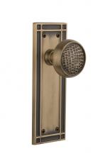 Nostalgic Warehouse 715862 - Nostalgic Warehouse Mission Plate Passage Craftsman Door Knob in Antique Brass