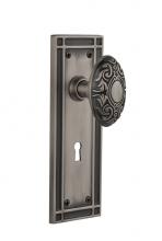 Nostalgic Warehouse 715891 - Nostalgic Warehouse Mission Plate with Keyhole Passage Victorian Door Knob in Antique Pewter