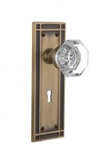 Nostalgic Warehouse 715894 - Nostalgic Warehouse Mission Plate with Keyhole Passage Waldorf Door Knob in Antique Brass