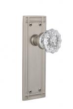 Nostalgic Warehouse 715937 - Nostalgic Warehouse Mission Plate Single Dummy Crystal Glass Door Knob in Satin Nickel