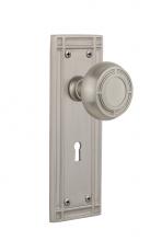 Nostalgic Warehouse 716061 - Nostalgic Warehouse Mission Plate with Keyhole Single Dummy Mission Door Knob in Satin Nickel