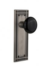 Nostalgic Warehouse 716095 - Nostalgic Warehouse Mission Plate Double Dummy Black Porcelain Door Knob in Antique Pewter
