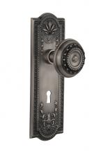 Nostalgic Warehouse 716139 - Nostalgic Warehouse Mission Plate with Keyhole Double Dummy Meadows Door Knob in Antique Pewter