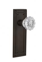 Nostalgic Warehouse 716192 - Nostalgic Warehouse Mission Plate Privacy Crystal Glass Door Knob in Oil-Rubbed Bronze