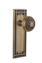 Nostalgic Warehouse 716194 - Nostalgic Warehouse Mission Plate Privacy Egg & Dart Door Knob in Antique Brass