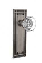 Nostalgic Warehouse 716215 - Nostalgic Warehouse Mission Plate Privacy Waldorf Door Knob in Antique Pewter