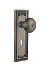 Nostalgic Warehouse 716271 - Nostalgic Warehouse Mission Plate with Keyhole Privacy New York Door Knob in Antique Pewter