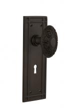 Nostalgic Warehouse 716276 - Nostalgic Warehouse Mission Plate with Keyhole Privacy Victorian Door Knob in Oil-Rubbed Bronze