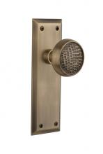 Nostalgic Warehouse 716394 - Nostalgic Warehouse New York Plate Passage Craftsman Door Knob in Antique Brass