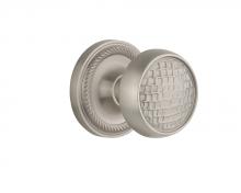 Nostalgic Warehouse 716597 - Nostalgic Warehouse Rope Rosette Interior Mortise Craftsman Door Knob in Satin Nickel