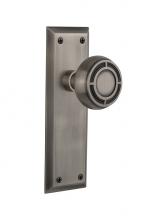 Nostalgic Warehouse 716615 - Nostalgic Warehouse New York Plate Passage Mission Door Knob in Antique Pewter