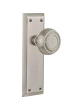 Nostalgic Warehouse 716617 - Nostalgic Warehouse New York Plate Passage Mission Door Knob in Satin Nickel