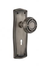 Nostalgic Warehouse 716691 - Nostalgic Warehouse Prairie Plate with Keyhole Single Dummy Mission Door Knob in Antique Pewter