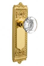 Nostalgic Warehouse 716938 - Nostalgic Warehouse Egg & Dart Plate Passage Round Clear Crystal Glass Door Knob in Unlacquere