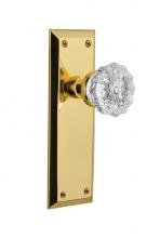 Nostalgic Warehouse 717030 - Nostalgic Warehouse New York Plate Passage Crystal Glass Door Knob in Unlacquered Brass