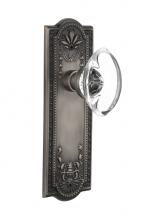 Nostalgic Warehouse 717141 - Nostalgic Warehouse Meadows Plate Privacy Oval Clear Crystal Glass Door Knob in Antique Pewter