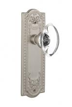 Nostalgic Warehouse 717144 - Nostalgic Warehouse Meadows Plate Privacy Oval Clear Crystal Glass Door Knob in Satin Nickel