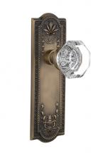 Nostalgic Warehouse 717182 - Nostalgic Warehouse Meadows Plate Privacy Waldorf Door Knob in Antique Brass