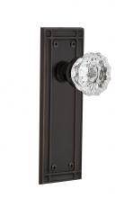 Nostalgic Warehouse 717220 - Nostalgic Warehouse Mission Plate Privacy Crystal Glass Door Knob in Timeless Bronze
