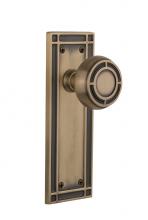 Nostalgic Warehouse 717241 - Nostalgic Warehouse Mission Plate Privacy Mission Door Knob in Antique Brass