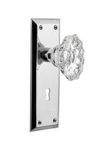 Nostalgic Warehouse 717309 - Nostalgic Warehouse New York Plate Privacy Chateau Door Knob in Bright Chrome