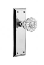 Nostalgic Warehouse 717322 - Nostalgic Warehouse New York Plate Privacy Crystal Glass Door Knob in Bright Chrome