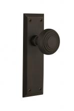 Nostalgic Warehouse 717331 - Nostalgic Warehouse New York Plate Privacy Deco Door Knob in Oil-Rubbed Bronze