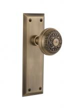 Nostalgic Warehouse 717336 - Nostalgic Warehouse New York Plate Privacy Egg & Dart Door Knob in Antique Brass